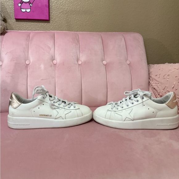 Golden Goose PureStar Women's White and Bronze Metallic Sneakers. Size 38 - Picture 6 of 16